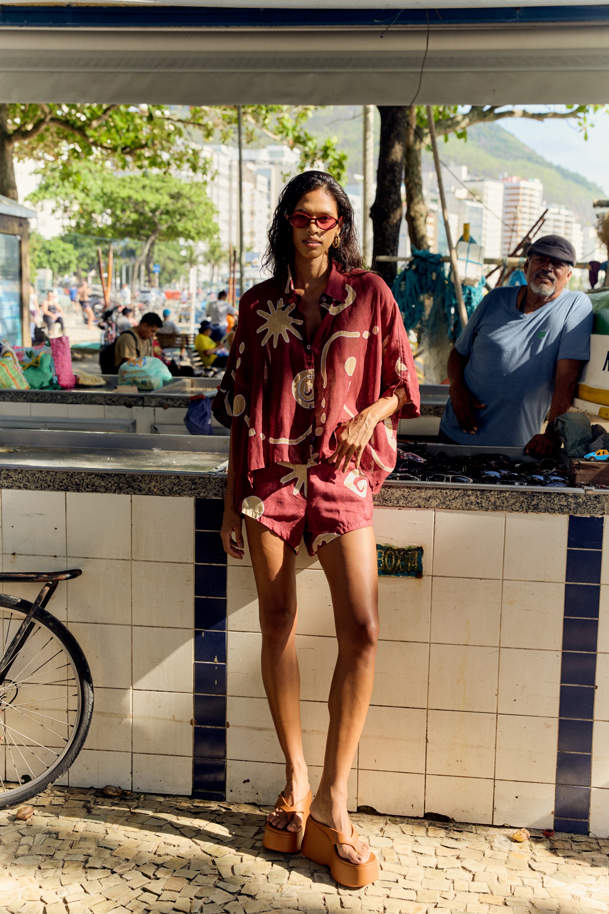 Lokoa The Label campaign at a Copacabana kiosk