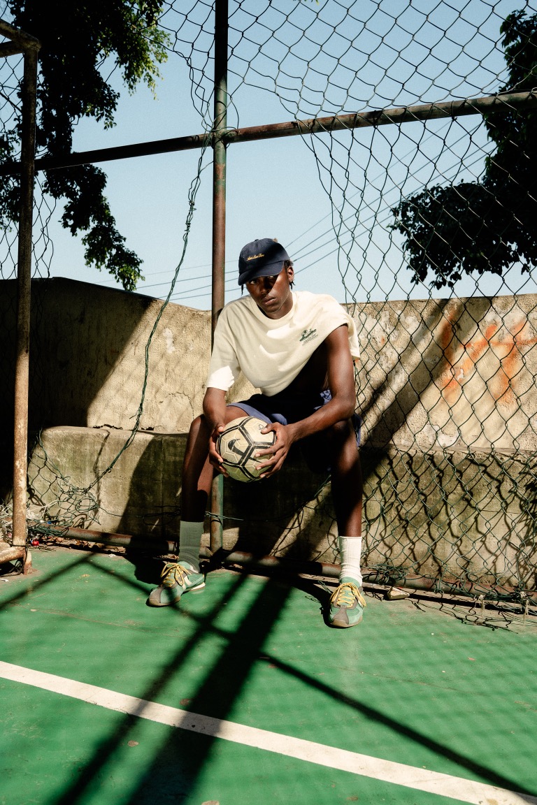 Coolway campaign, model on a Rio soccer court