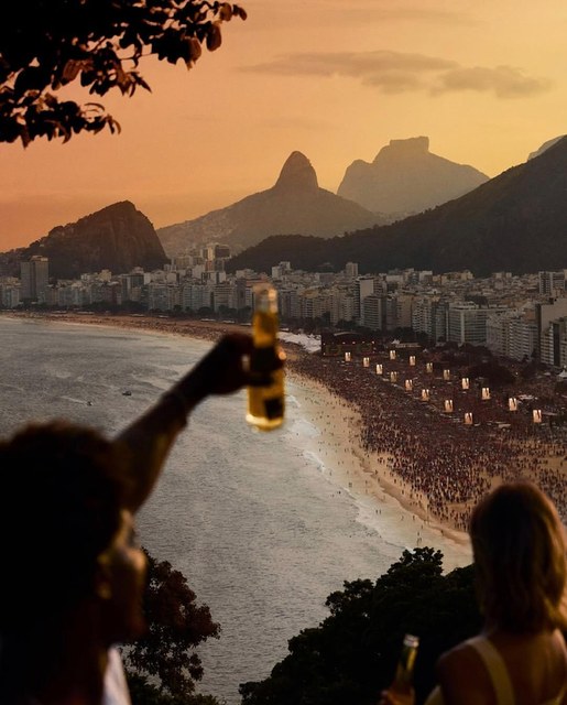 Corona campaign at Copacabana beach