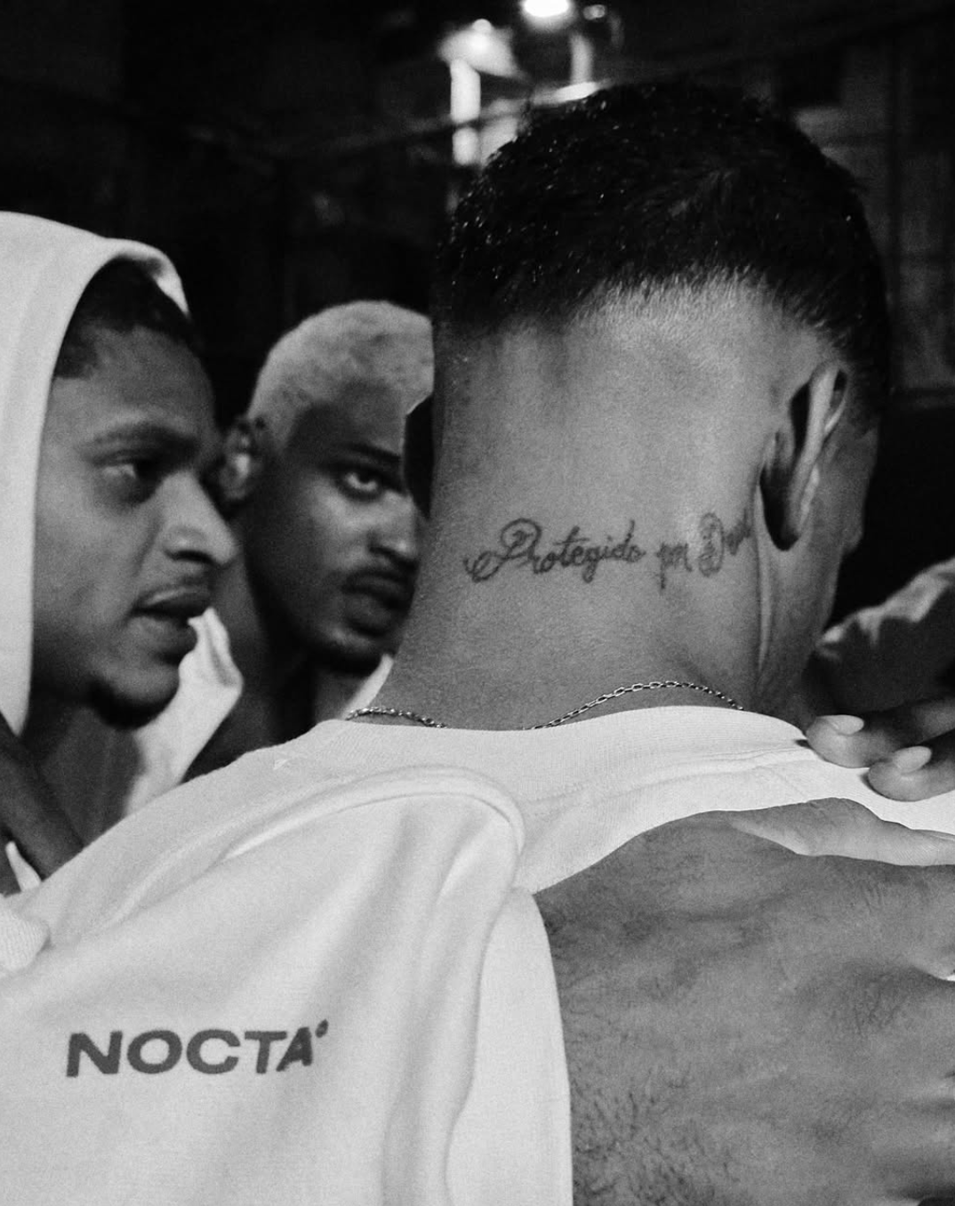 Nike NOCTA campaign, black-and-white portrait in NOCTA gear