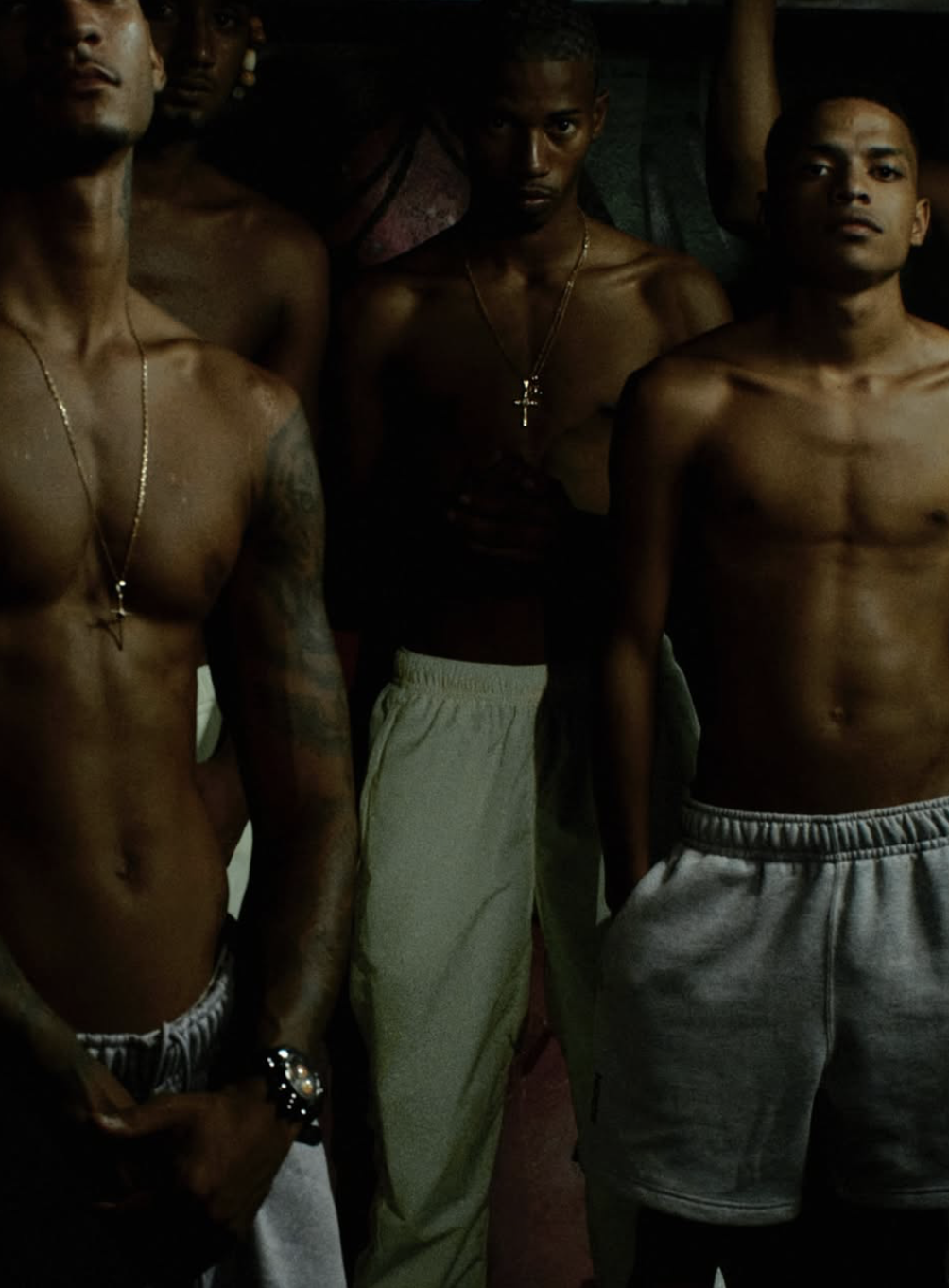 Nike NOCTA campaign, group on the courts at night