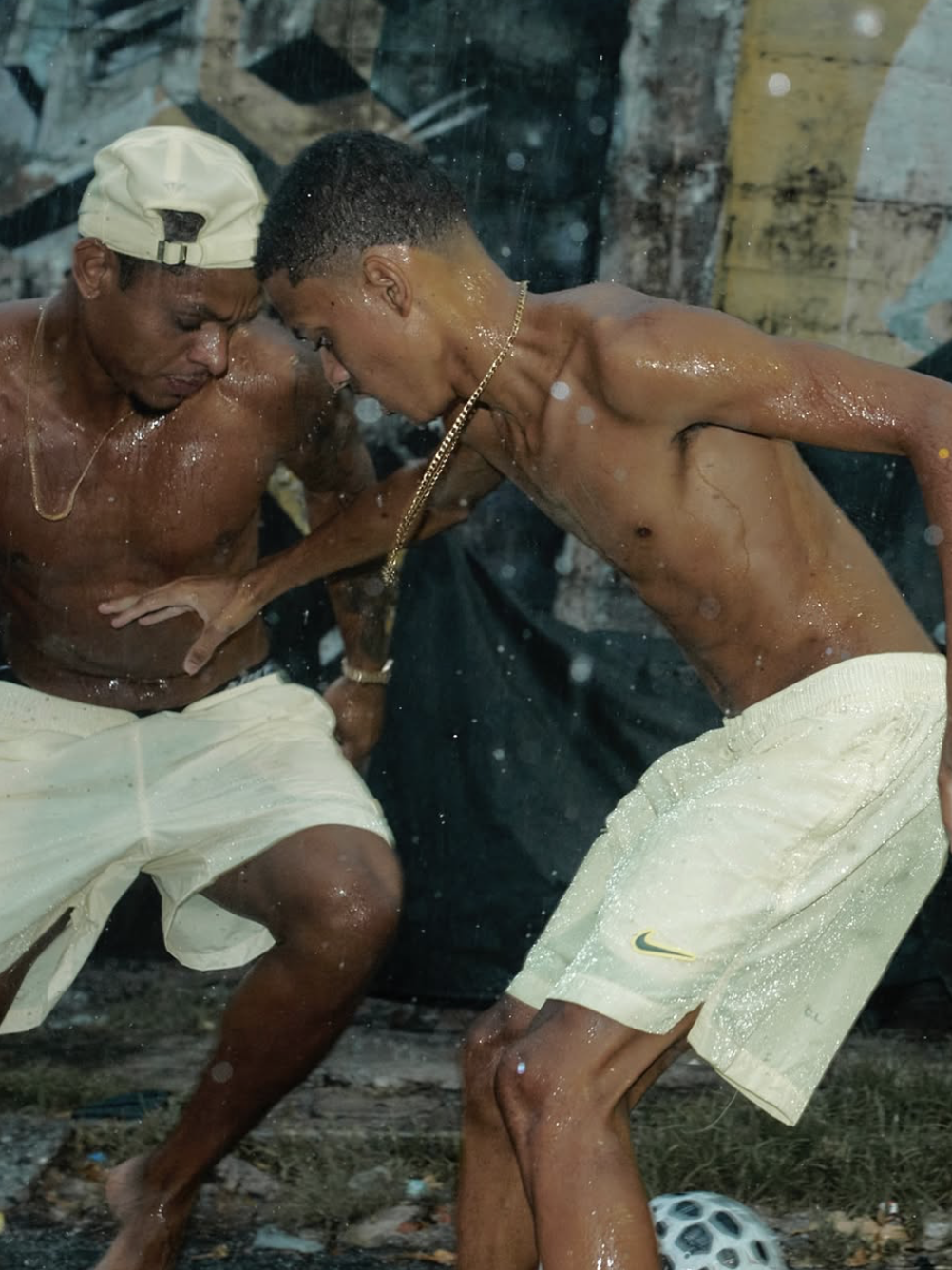 Nike NOCTA campaign, soccer in the rain